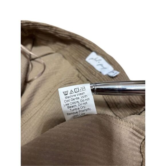 Petal & Pup Corduroy Pants Size 4 Talaren Cuffed High Waisted Crop Taupe - Picture 12 of 12